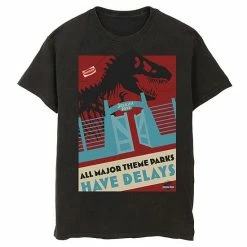 Licensed Character Men's Jurassic Park Delays Simple Gate Tee Kelly Heather