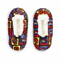 Licensed Character Girls Miraculous Tales Of Ladybug & Cat Noir Fuzzy Babba Slipper Socks