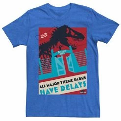 Licensed Character Men's Jurassic Park Delays Simple Gate Tee Kelly Heather -Licensed Character Shop unnamed file 27211