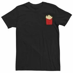 Licensed Character Men's French Fries Left Chest Pocket Logo Graphic Tee Black -Licensed Character Shop unnamed file 27214