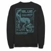 Licensed Character Men's Jurassic World Two Blue Raptor Schematic Sweatshirt Black -Licensed Character Shop unnamed file 27225