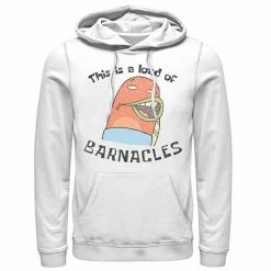 Licensed Character Men's SpongeBob This Is A Load Of Barnacles Quote Hoodie Red