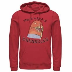 Licensed Character Men's SpongeBob This Is A Load Of Barnacles Quote Hoodie Red -Licensed Character Shop unnamed file 27236