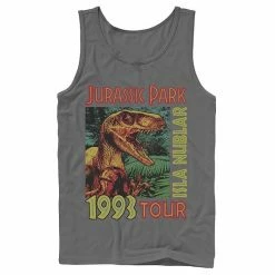 Licensed Character Men's Jurassic Park Isla Nublar 1993 Tour Poster Tank Top Athletic Heather -Licensed Character Shop unnamed file 27248