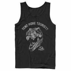 Licensed Character Men's Jurassic Park Tyrannosaurous Says Send More Tourists Tank Navy -Licensed Character Shop unnamed file 27252