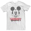 Licensed Character Men's Disney Mickey And Friends Mickey Big Face Logo Tee Natural