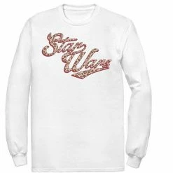 Licensed Character Men's Star Wars Cursive Cheetah Fill Logo Tee White -Licensed Character Shop unnamed file 27317