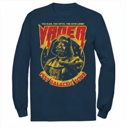 Licensed Character Men's Star Wars Vader 1977 Galactic Tour Metal Poster Tee Black