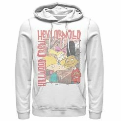 Licensed Character Men's Nickeloden Hey Arnold Colorful Hillwood Poster Hoodie Royal