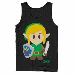 Licensed Character Men's Nintendo Legend Of Zelda Links Awakening Link Avatar Cartoon Portrait Tank Black -Licensed Character Shop unnamed file 27367