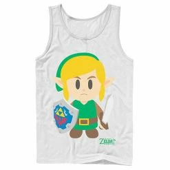 Licensed Character Men's Nintendo Legend Of Zelda Links Awakening Link Avatar Cartoon Portrait Tank Black -Licensed Character Shop unnamed file 27368