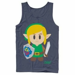 Licensed Character Men's Nintendo Legend Of Zelda Links Awakening Link Avatar Cartoon Portrait Tank Black -Licensed Character Shop unnamed file 27369