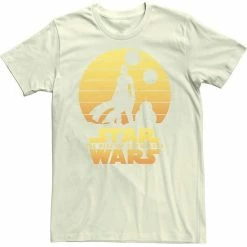 Licensed Character Men's Star Wars: The Rise Of Skywalker Rey & BB-8 Silhouette Tee Natural 8 Licensed Character Men's Star Wars: The Rise Of Skywalker Rey & BB-8 Silhouette Tee Natural -Licensed Character Shop unnamed file 27372