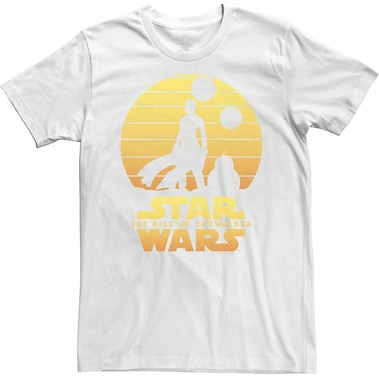 Licensed Character Men's Star Wars: The Rise Of Skywalker Rey & BB-8 Silhouette Tee Natural 6 Licensed Character Men's Star Wars: The Rise Of Skywalker Rey & BB-8 Silhouette Tee Natural - Image 4