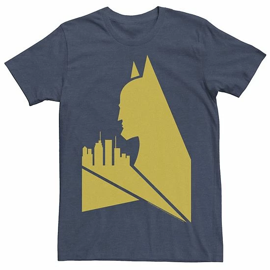 Licensed Character Men's DC Fandome Batman Spotlight Silhouette Tee Navy Heather 3 Licensed Character Men's DC Fandome Batman Spotlight Silhouette Tee Navy Heather