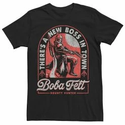 Licensed Character Men's Star Wars Boba Fett There's A New Boss In Town Tee Navy Heather -Licensed Character Shop unnamed file 27379