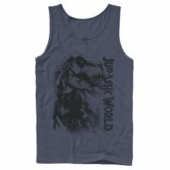 Licensed Character Men's Jurassic World T-Rex Close-Up Portrait Graphic Tank Top White -Licensed Character Shop unnamed file 27391
