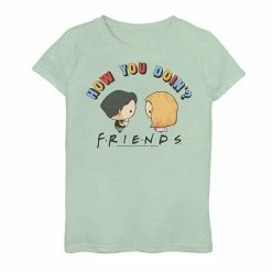 Licensed Character Girls 7-16 Friends Chibi Joey How You Doin' Graphic Tee Green Apple
