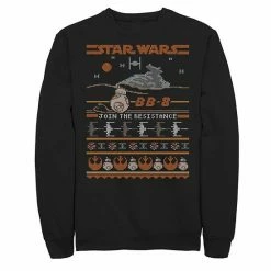 Licensed Character Men's Star Wars Vintage BB-8 Join The Resistance Sweatshirt Navy -Licensed Character Shop unnamed file 27415