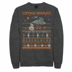 Licensed Character Men's Star Wars Vintage BB-8 Join The Resistance Sweatshirt Navy -Licensed Character Shop unnamed file 27416
