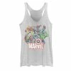 Licensed Character Juniors' Marvel Avengers Team Retro Comic Vintage Tank Top White Heather -Licensed Character Shop unnamed file 27433