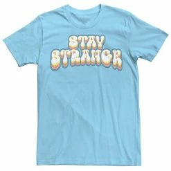 Licensed Character Men's Stay Strange Retro Style Font Tee Natural -Licensed Character Shop unnamed file 27438