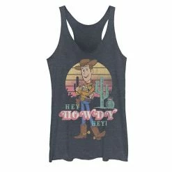 Licensed Character Disney / Pixar's Toy Story 4 Juniors' "Hey Howdy Hey" Retro Portrait Tank Top Navy Heather -Licensed Character Shop unnamed file 27474