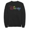 Licensed Character Men's Disney Rainbow Logo Sweatshirt Black -Licensed Character Shop unnamed file 27476