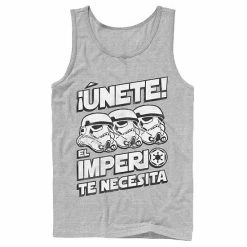 Licensed Character Men's Star Wars Unete El Imperio Te Necesita Stormtrooper Faded Portrait Tank Black