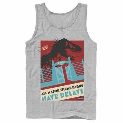 Licensed Character Men's Jurassic Park Delays Simple Gate Tank Athletic Heather -Licensed Character Shop unnamed file 27491