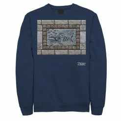 Licensed Character Men's Nintendo Legend Of Zelda Links Awakening Whale Stone Frame Portrait Fleece Navy -Licensed Character Shop unnamed file 27501
