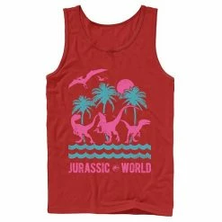 Licensed Character Men's Jurassic World Two Dinosaur Beach Retro Tank Athletic Heather -Licensed Character Shop unnamed file 27510
