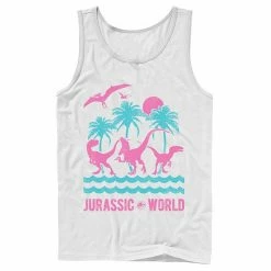 Licensed Character Men's Jurassic World Two Dinosaur Beach Retro Tank Athletic Heather -Licensed Character Shop unnamed file 27511