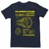 Licensed Character Men's Star Wars Millennium Falcon Schematics Tee Royal -Licensed Character Shop unnamed file 27529