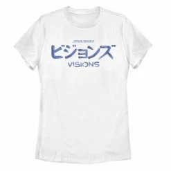 Licensed Character Juniors' Star Wars: Visions Kanji Combined Logo Tee White -Licensed Character Shop unnamed file 27538