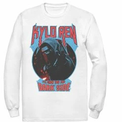 Licensed Character Men's Star Wars Kylo Ren Show You The Dark Side Metal Text Tee Black -Licensed Character Shop unnamed file 27555
