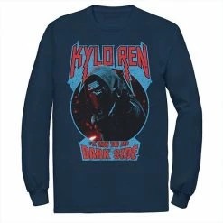 Licensed Character Men's Star Wars Kylo Ren Show You The Dark Side Metal Text Tee Black -Licensed Character Shop unnamed file 27557