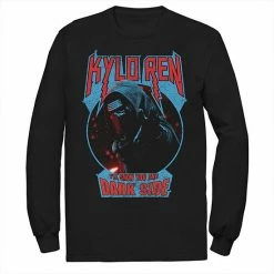 Licensed Character Men's Star Wars Kylo Ren Show You The Dark Side Metal Text Tee Black -Licensed Character Shop unnamed file 27558