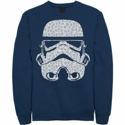 Licensed Character Men's Star Wars Stormtrooper Helmet Cheetah Fill Sweatshirt Navy -Licensed Character Shop unnamed file 27601