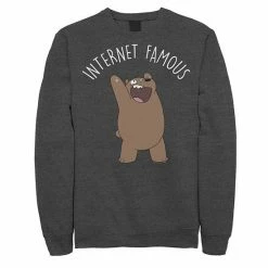 Licensed Character Men's Cartoon Network We Bare Bears Internet Famous Fleece Black -Licensed Character Shop unnamed file 27652