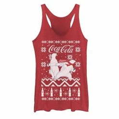 Licensed Character Juniors' Coca-Cola Ugly Sweater Polar Bear Slide Graphic Tank Navy Heather 8 Licensed Character Juniors' Coca-Cola Ugly Sweater Polar Bear Slide Graphic Tank Navy Heather -Licensed Character Shop unnamed file 27672