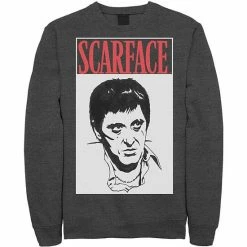 Licensed Character Men's Scar Face Scare Face Stare Big Face Sweatshirt Black -Licensed Character Shop unnamed file 27680
