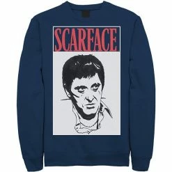 Licensed Character Men's Scar Face Scare Face Stare Big Face Sweatshirt Black -Licensed Character Shop unnamed file 27681