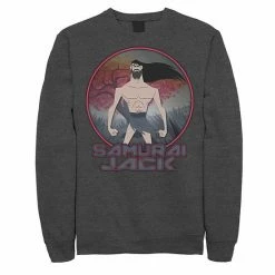 Licensed Character Men's Cartoon Network Samurai Jack The Meditating Warrior Badge Sweatshirt Black -Licensed Character Shop unnamed file 27683