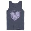 Licensed Character Men's Ed, Edd & Eddy The Kanker Sisters Purple Hue Heart Portrait Tank Black