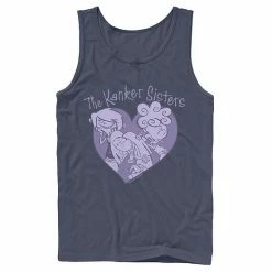 Licensed Character Men's Ed, Edd & Eddy The Kanker Sisters Purple Hue Heart Portrait Tank Black