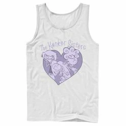 Licensed Character Men's Ed, Edd & Eddy The Kanker Sisters Purple Hue Heart Portrait Tank Black -Licensed Character Shop unnamed file 27689