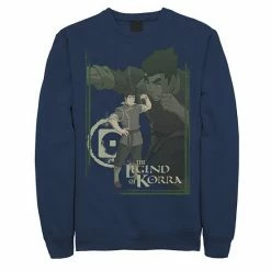 Licensed Character Men's The Legend Of Korra Bolin Collage Poster Graphic Fleece Pullover Charcoal Heather -Licensed Character Shop unnamed file 27694