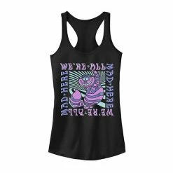 Licensed Character Juniors' Disney Alice In Wonderland Cheshire Cat Tank Black
