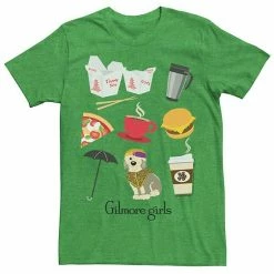 Licensed Character Men's Gilmore Girls Icons Tee Kelly Heather